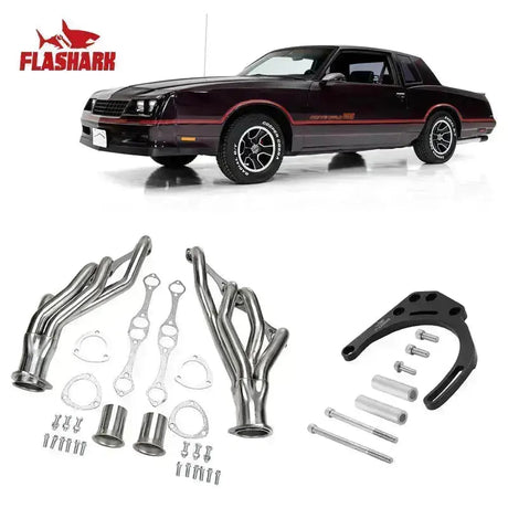 Exhaust Header for 1967-1987 Chevrolet / Pontiac / Buick / Oldsmobile 265 283 305 327 350 400 V8 Flashark
