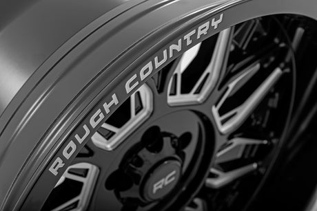 86 Series Wheel One-Piece Gloss Black 20x10 8x170 -19mm Rough Country