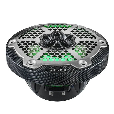 DS18 CF-65M 6.5" 2-Way 100W RMS LED RGB Coaxial Marine Speakers (Pair) DS18