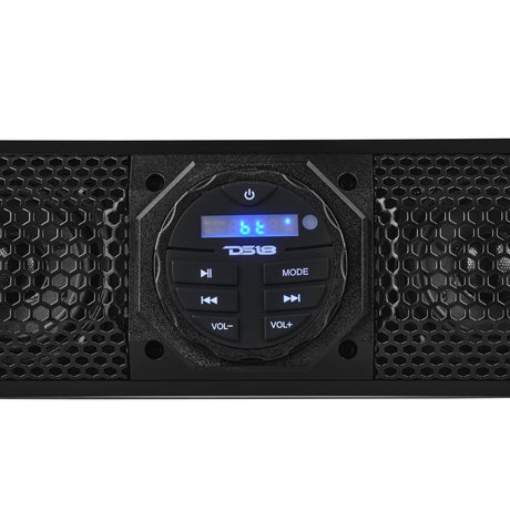 24" Marine Sound Bar Speaker System, 6 Speakers 600 Watts, Bluetooth® v5.0, Rotating Control Panel