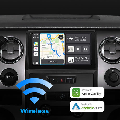 VISION 9" Custom-Fit Car Stereo for Ford F-150 2009-2012 without Factory Navigation