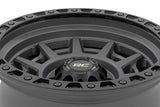Rough Country 85 Series Wheel Simulated Beadlock | Gunmetal Gray/Black | 17x9 | 6x5.5 |+25mm