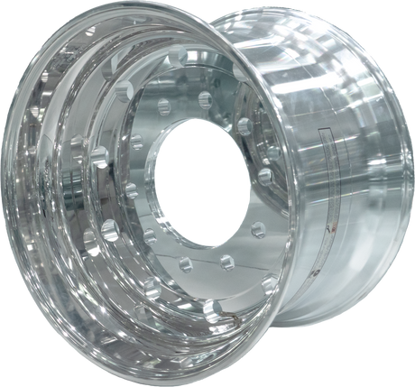 22.5x14 Super Single Truck Wheels 8pcs Forged Aluminum Rims Flat Face Polished Hub Pilot